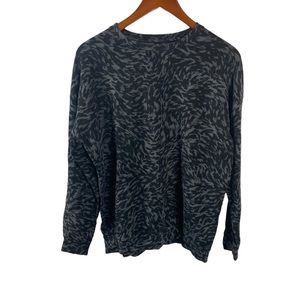 Athleta Sweatshirt Womens Small Splatter Grey Crewneck Long sleeves.